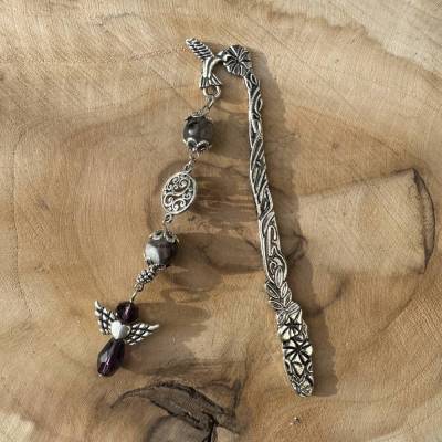 Handgefertigtes Lesezeichen mit Edelsteinen, UNIKAT