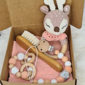 Babygeschenke, Persönliches Baby Geschenk-Set zur Geburt: Fuchs oder Hase - Ideal als Taufgeschenk & Geburtsgeschenk Bild 10