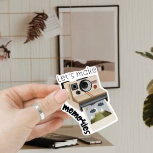 Sticker Polaroid Kamera Abenteuer Aufkleber Reise KissCut - Travel Couple Sticker - Aufkleber Wasserflasche - Abziehbild Bild 4