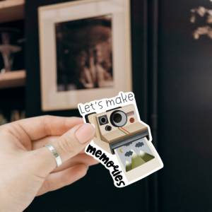 Sticker Polaroid Kamera Abenteuer Aufkleber Reise KissCut - Travel Couple Sticker - Aufkleber Wasserflasche - Abziehbild Bild 5