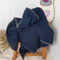 Musselintuch Kinder Halstuch Dreieckstuch Schal Stilltuch Spucktuch blau dunkelblau marine 60x60 cm Bild 3