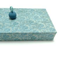 Schachtel mit aufliegendem Deckel - blaue Ornamente Bild 5