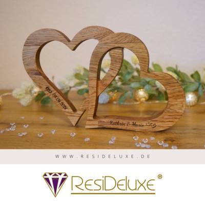 Liebtastisch Holzherzen Mit Gravur - Personalisierte Geschenke Für Paare