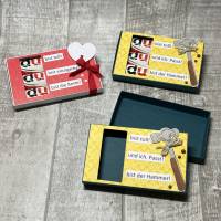 Duplo - Verpackung „Du bist…Box“ für Herzensmenschen Geschenkschachtel für Schokoriegel Goodie Mitbringsel Valentinstag Bild 1