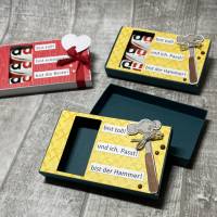 Duplo - Verpackung „Du bist…Box“ für Herzensmenschen Geschenkschachtel für Schokoriegel Goodie Mitbringsel Valentinstag Bild 2