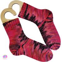 Socken, Größe 40/41, handgestrickt, handgefärbt, Farbe: Discoqueen Bild 1