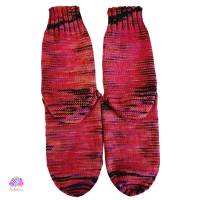 Socken, Größe 40/41, handgestrickt, handgefärbt, Farbe: Discoqueen Bild 2