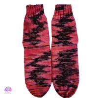 Socken, Größe 40/41, handgestrickt, handgefärbt, Farbe: Discoqueen Bild 3