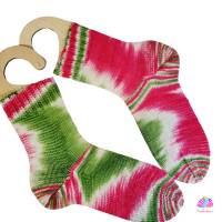 Socken, Größe 40/41, handgestrickt, handgefärbt, Farbe: Cosmopolitan Bild 1
