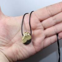 Schalenblende | Halskette mit Band oder Silber 925 --- Stein-Größe: 25 x 18 mm Bild 8