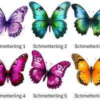 Bügelbilder Bügelmotiv Schmetterling Butterfly bunt Mädchen Baby Höhe 10cm Bild 2