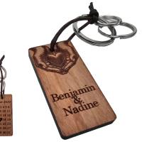 Personalisierter Holz Schlüsselanhänger - Einzigartiges Geschenk für deine Liebsten Bild 6