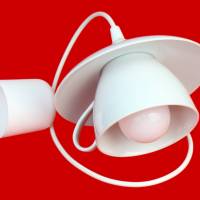 Moderne Tassenlampe | Hängeleuchte aus einer großen 400ml Jumbo-Tasse | Esszimmer- & Küchenlampe aus Porzellan Geschirr Bild 3