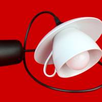 Moderne Tassenlampe | Hängeleuchte aus einer großen 400ml Jumbo-Tasse | Esszimmer- & Küchenlampe aus Porzellan Geschirr Bild 4