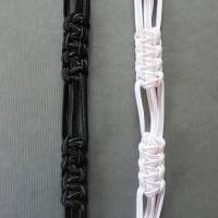 SOUTACHE BAND 5mm breit weiß schwarz glänzend Viskose Flachschnur Schmuck-Schnur Zierkordel Bild 9