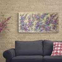 BLÜTENSTURM - florales, abstraktes Gemälde auf Leinwand von Christiane Schwarz Bild 4