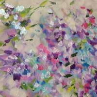 BLÜTENSTURM - florales, abstraktes Gemälde auf Leinwand von Christiane Schwarz Bild 7