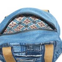 Jeanstasche Rund upcycling Handtasche aus Jeans Bild 4