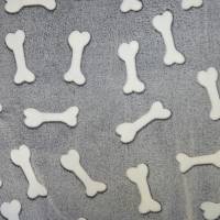 Wellnessfleece mit Knochen Microfleece Plüsch Fleece 50 x 165 cm grau ♕ Bild 4