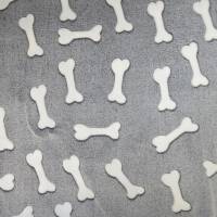 Wellnessfleece mit Knochen Microfleece Plüsch Fleece 50 x 165 cm grau ♕ Bild 5