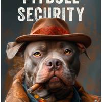 Hundeschild PITBULL SECURITY, wetterbeständiges Warnschild Bild 1