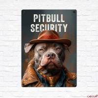 Hundeschild PITBULL SECURITY, wetterbeständiges Warnschild Bild 2
