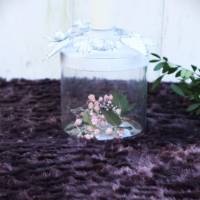 Windlicht Glas mit Deckel Blütendekor Kerzenglas Kerzenhalter Bild 6