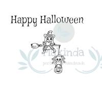 Bügelbild Happy Halloween mit Spinne für Textilien in Wunschfarbe - Herbst DIY - Applikation zum aufbügeln, Bild 6