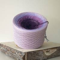 (68,90€/kg) Farbverlaufsgarn / Bobbel Lavendel - innen dunkel Bild 3