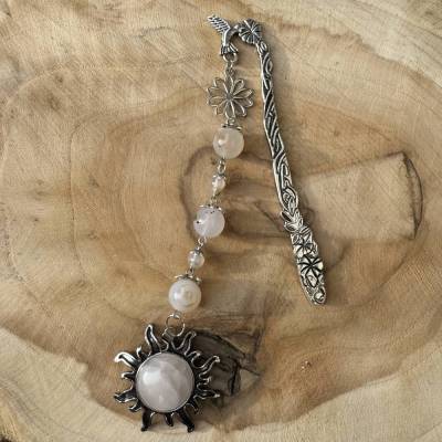 Handgefertigtes Lesezeichen mit Edelsteinen, UNIKAT