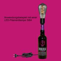 Upcycling Lampe aus Whisky Flasche | Flaschenlampe für Party und Hausbar | Deko Leuchtflasche | Flaschenlicht Bild 2