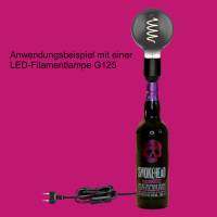 Upcycling Lampe aus Whisky Flasche | Flaschenlampe für Party und Hausbar | Deko Leuchtflasche | Flaschenlicht Bild 4