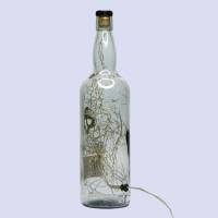Upcycling Lampe aus Whisky Flasche | Vintage Flaschenlampe für Party u. Hausbar | LED-Flaschenlicht | Deko Leuchtflasche Bild 3