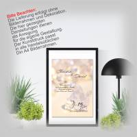 Poster zum 15 Hochzeitstag mit Namen Kristallhochzeit Geschenk für Brautleute Wanddeko Din A4 Bild 2