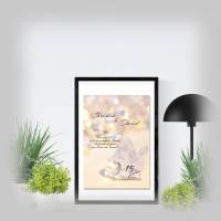 Poster zum 15 Hochzeitstag mit Namen Kristallhochzeit Geschenk für Brautleute Wanddeko Din A4 Bild 6