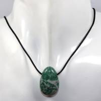 Jade | Halskette mit Band oder Silber 925 --- Stein-Größe: 29 x 18 mm Bild 2