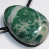 Jade | Halskette mit Band oder Silber 925 --- Stein-Größe: 29 x 18 mm Bild 5