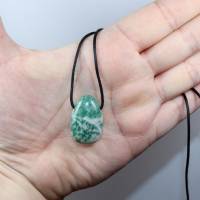 Jade | Halskette mit Band oder Silber 925 --- Stein-Größe: 29 x 18 mm Bild 7