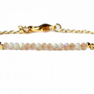 Armband Perlen rosa minimalistisch und zart als romantisches Geschenk für Sie Bild 6
