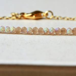 Armband Perlen rosa minimalistisch und zart als romantisches Geschenk für Sie Bild 7