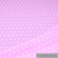 Stoff Baumwolle Punkte klein rosa weiß Tupfen Baumwollstoff 160 cm Bild 1