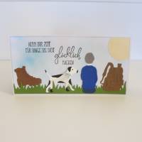 Glückwunschkarte "Hundeglück", Größe 20,5 cm x 10,5 cm mit weißem Kuvert Bild 1