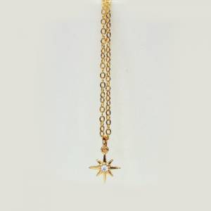 Himmlische Stern Kette Sterling vergoldet - Polarstern / Geschenk für Sie / besonderes Geschenk / Astrologie Bild 4