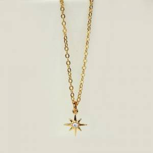 Himmlische Stern Kette Sterling vergoldet - Polarstern / Geschenk für Sie / besonderes Geschenk / Astrologie Bild 5