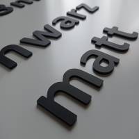 Buchstaben schwarz matt aus Acryl für Innen und Außen. Logo, Namen, Schriftzug Bild 2