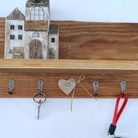 Schlüsselboard handgearbeitet aus Holz, Landhaus-Shabby Bild 1