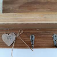Schlüsselboard handgearbeitet aus Holz, Landhaus-Shabby Bild 2