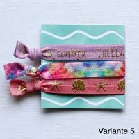 „Summer Fun“ - Bunte Elastikbänder im maritimen Stil in Sommerfarben (3er Set) Bild 6