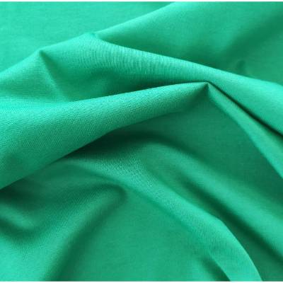 Vintage DDR-Stoff 1970er Jahre Baumwolle-Jersey grün Meterware querelastisch 1,50 meter breit