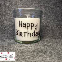 Kerze im Glas mit Duft "Happy Birthday" Bild 1